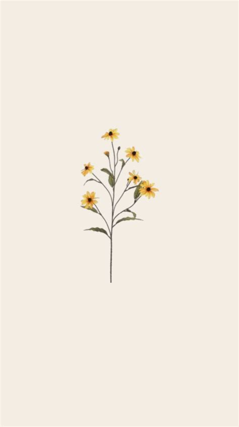 Minimalist flower wallpaper in 2022 | Vintage flowers wallpaper, Simple ...