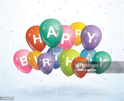 Happy Birthday Balloons White Background Photos and Premium High Res ...