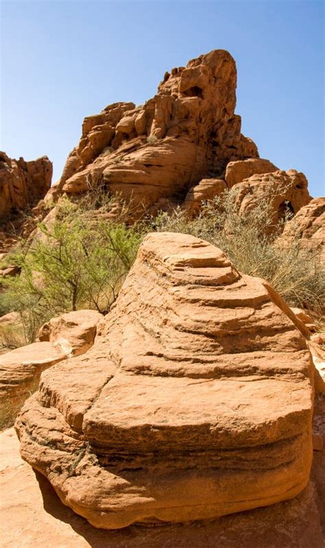 Rocks And Sand Structures In Nevada Desert Showing Colourful Textures