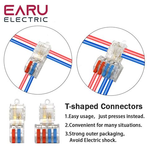 Conectores de Cable eléctrico rápido tipo T de 30 50 100 piezas