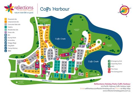 Coffs Harbour Holiday Park Map Reflections Holiday Park