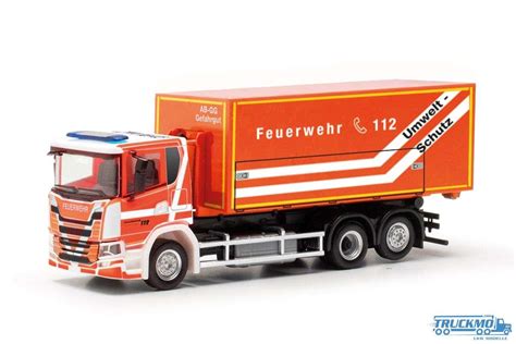 Herpa Feuerwehr Fulda Scania Cg Wechsellader Lkw Truckmo