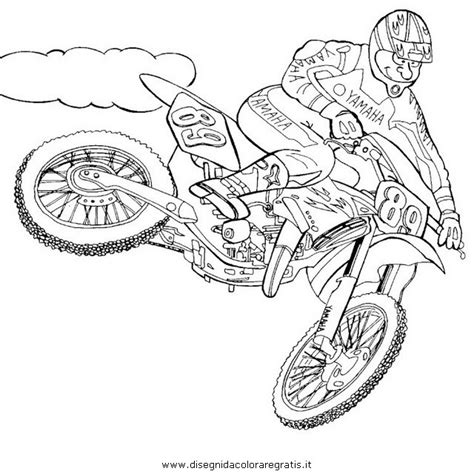 Coloriage Motocross Yamaha en plein air dessin gratuit à imprimer