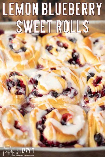 Glazed Lemon Blueberry Sweet Rolls Tastes Of Lizzy T Artofit