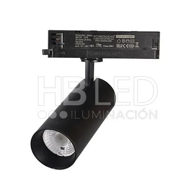 Foco Decorativo Riel 40º Monofásico 18W Cálido Negro SKU 35763