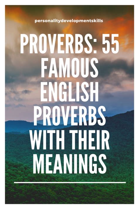 Proverbs Famous English Proverbs With Their Meanings In