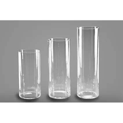 Hakbijl Glass Vase Cylindre Verre Transparent X Cm