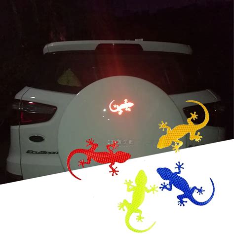 Araba Sticker Reflekt Rl Gecko Uyar Sticker Yans T C Araba Dekorasyon