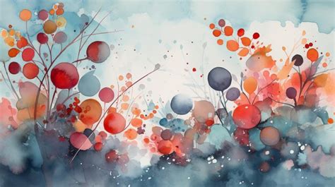 Premium AI Image A Painting Of Balloons In The Sky