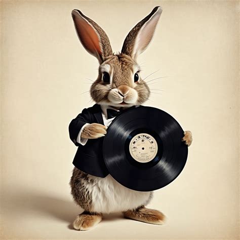 Vintage Rabbit By Vinyl Record Stable Diffusion Online