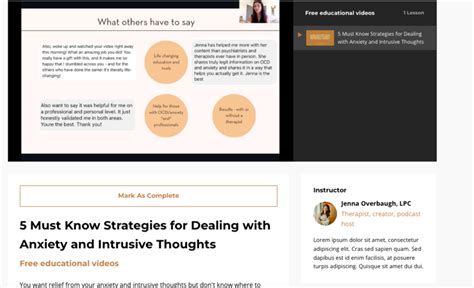 Anxiety OCD Strategies Jenna Overbaugh LPC