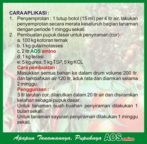 Fungsi Asam Amino Bagi Tanaman