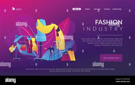 Fashion Industry Concept Landing Page Stock Vector Image And Art Alamy