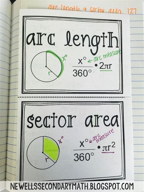 Arc Length And Sector Area Worksheet