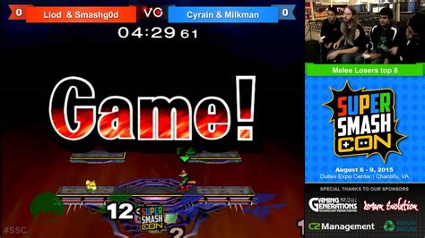 SSC Cyrain Milkman Vs Smashg0d Llod SSBM Doubles Losers Top 8