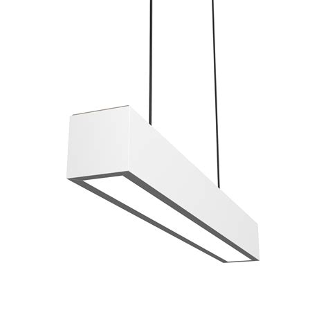 Lustre Pendente Linear Moderno Branco 70cm MadeiraMadeira