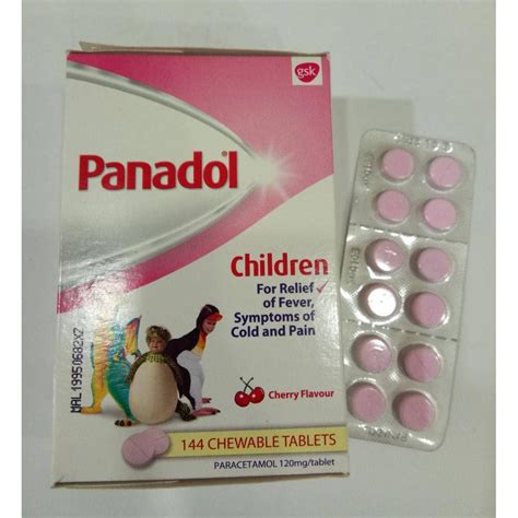 Panadol Chewable Fever Tablet for Children 12 Tablets / Strip | Shopee Malaysia