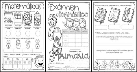 3° Grado Y 3º De Primaria Examen DiagnÓstico Imagenes Educativas