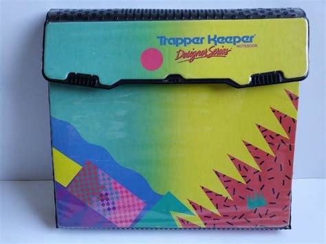 Vintage 1980s Mead Trapper Keeper Designer Series 3 Ring Binder Rare