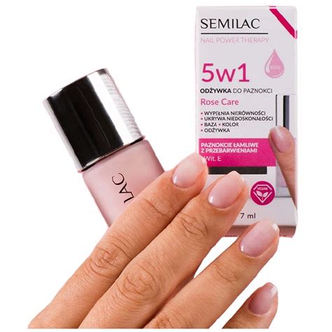 Semilac Odżywka do paznokci ROSE CARE 5w1 nail pow 12626830091 Allegro pl