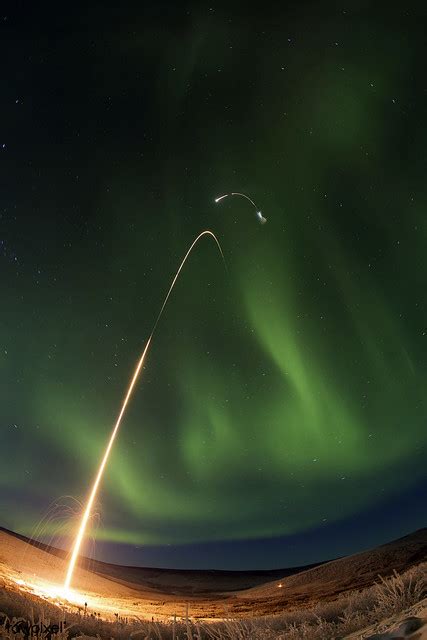 Sounding Rocket Launches Successfully From Alaska And A Green Aurora