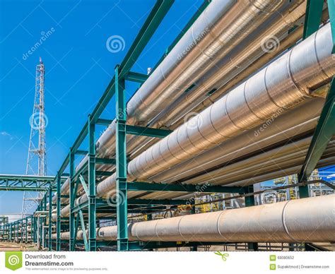 Liquid And Chemical Pipe Line Transfer Stock Photo Image Of