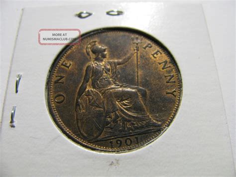 1901 Gr Britain Large Penny Au Unc Km 790