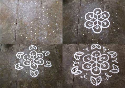 Rangoli designs/Kolam: S.No. 59 :-11-6 pulli kolam - interlaced dots kollam