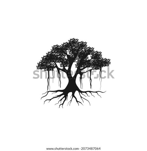 Banyan Tree Logo Design Template Tree Stock Vector Royalty Free