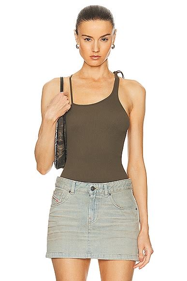 Andreadamo Ribbed Jersey Tank Top In Amazonia Fwrd