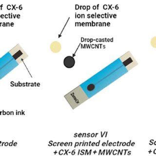 Schematic Representation Of Screen Printed Electrodes V Vii