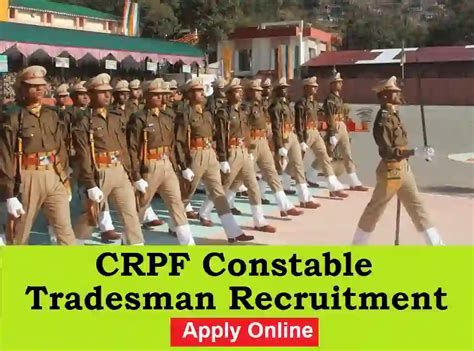 Constable Tradesman Recruitment 2023 For CRPF In 9223 Posts