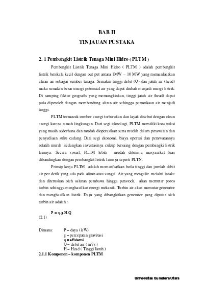 BAB II TINJAUAN PUSTAKA Evaluasi Kinerja Pembangkit Listrik Tenaga