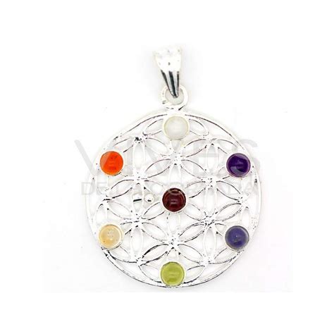 Flower Of Life With Chakras Pendant Flower Of Life With Chakras