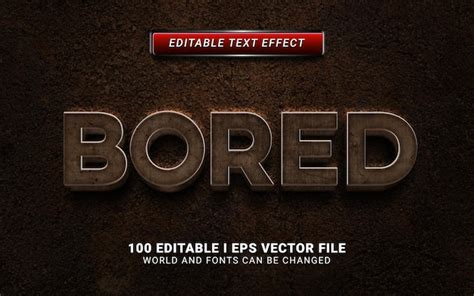 Premium Vector Bored Text Effect