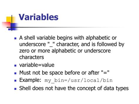 Ppt Variables In Unix Powerpoint Presentation Free Download Id 4115412