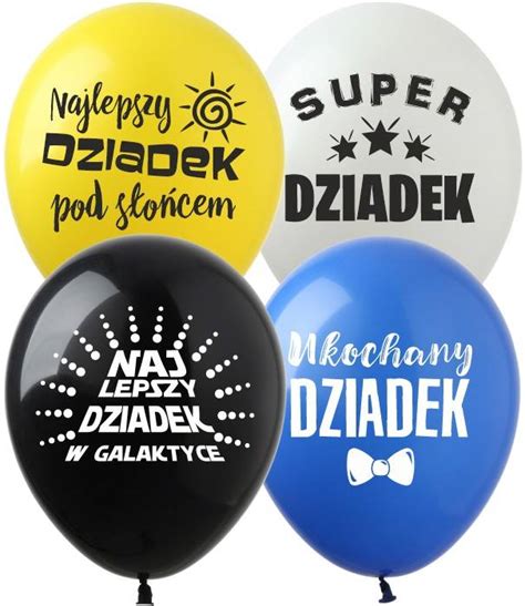 DLA DZIADKA balon gumowy z nadrukiem Dzień Dziadka 1 szt mix BALONY