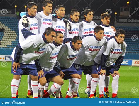 Chile National Soccer Team Pose For A Group Photo Editorial Stock Photo