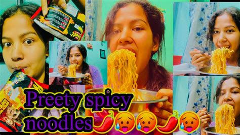 Preety Hot 🌶🌶 Spicy Noodles Mukbang Challenge🥵🌶🌶🥵🥵 Youtube