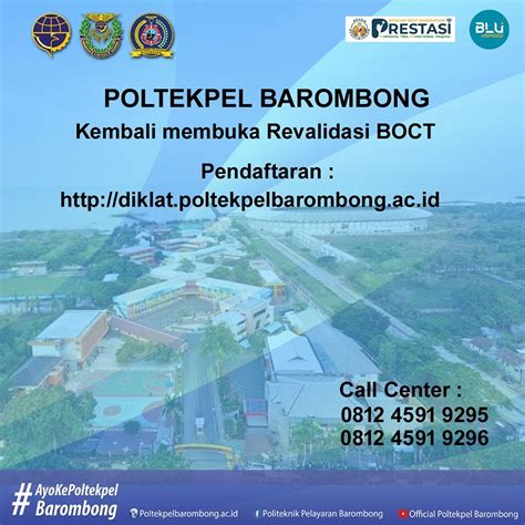 Politeknik Pelayaran Barombong Kembali Membuka Revalidasi BOCT