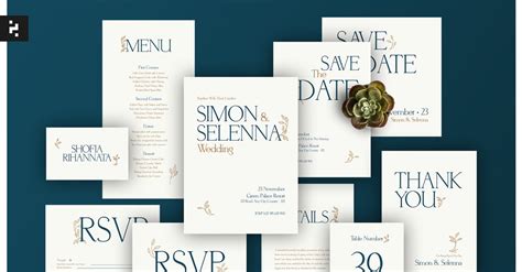 Minimalist Wedding Invitation Suite 318209 TemplateMonster