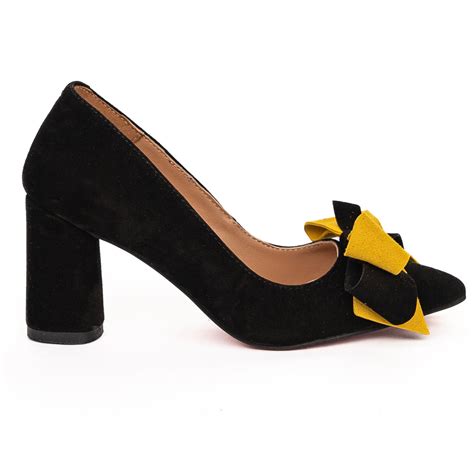 Pantofi Dama Din Piele Naturala Neagra 13213 Superlativero