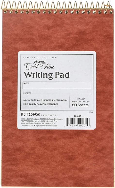 Ampad Gold Fibre Retro Writing Pad Red Cover Ivory Paper X