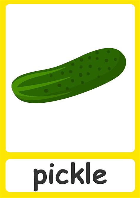 Vegetable Flashcards For Kids