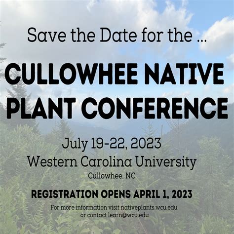 Cullowhee Native Plant Conference 2023 North Carolina Native Plant