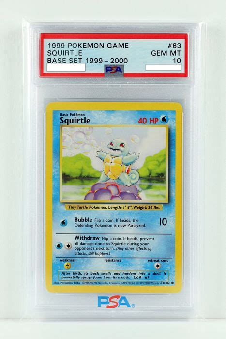 The Pokémon Company Pokémon Graded Card Psa 10 Base Set Catawiki