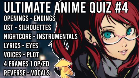 Ultimate Anime Quiz 4 Openings Endings OSTs Silhouettes