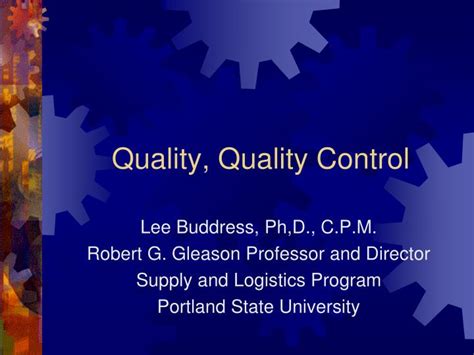 Ppt Quality Quality Control Powerpoint Presentation Free Download