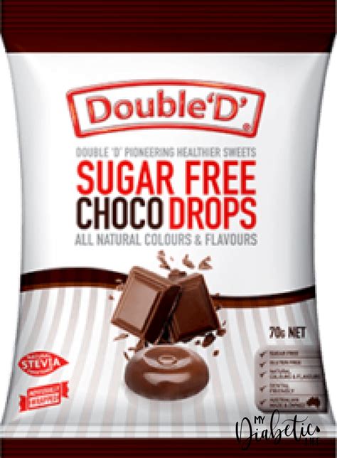 Double D Sugar Free Choco Drops 70g Packet Mydiabeticlife