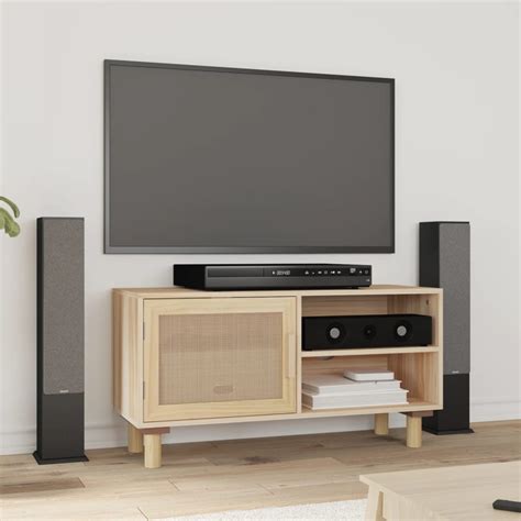 MEUBLE TV MEUBLE HI FI Meuble TV Marron 80x30x40cm Bois De Pin